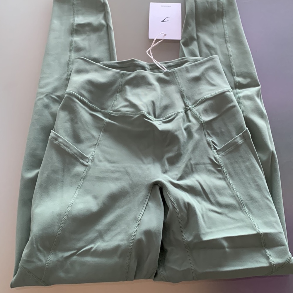 BNWT GYMSHARK X WHITNEY SIMMONS V5 LEGGINGS LEAF GREEN XS - Picture 4 of 7